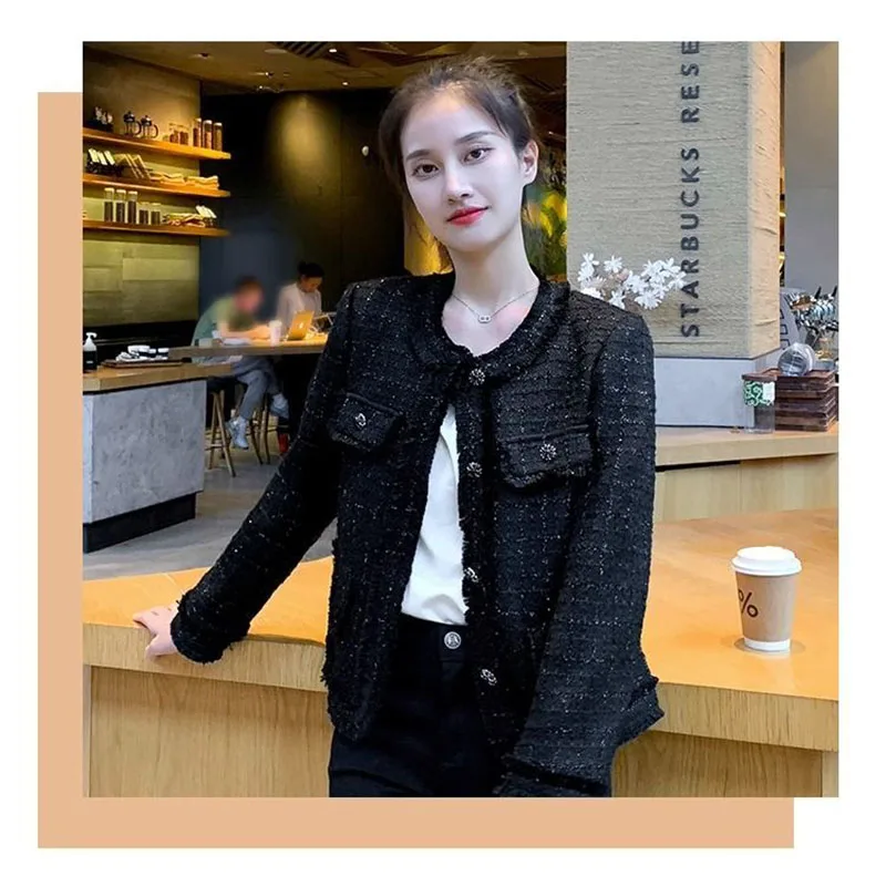 Korean Women's Coat Spring Autumn 2025 New Temperament Jacket French Small Fragrance Outerwear Short Casual Overcoat Female Tide - Image 6